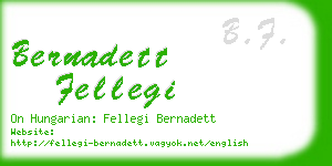 bernadett fellegi business card